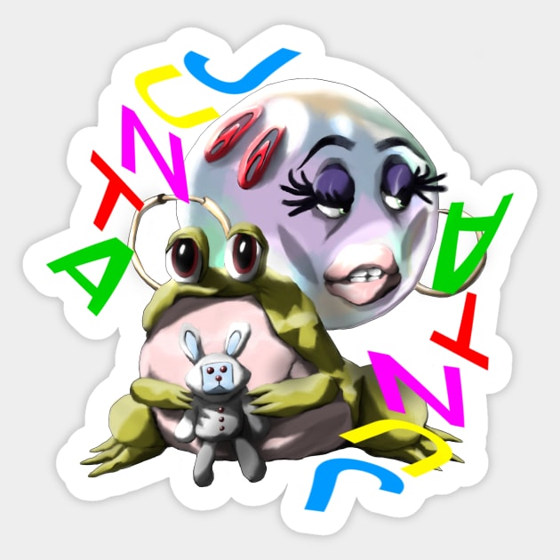 Frog and Bubble Sticker by Junta World